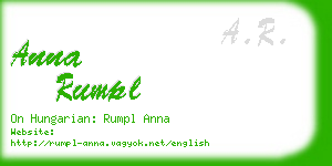 anna rumpl business card